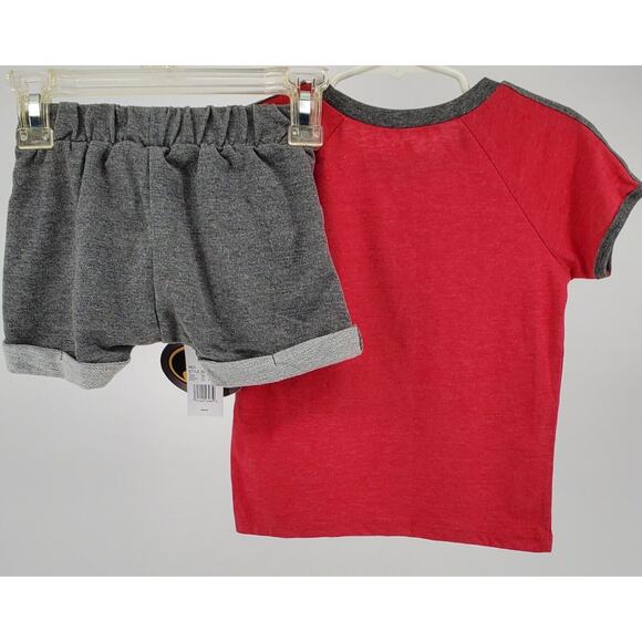 DC Comics Infant/Toddler 18 Month Boys Red USA Batman T-Shirt & Shorts‎ Set New - Picture 2 of 5